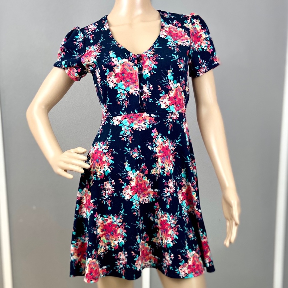 Painted threads floral dress